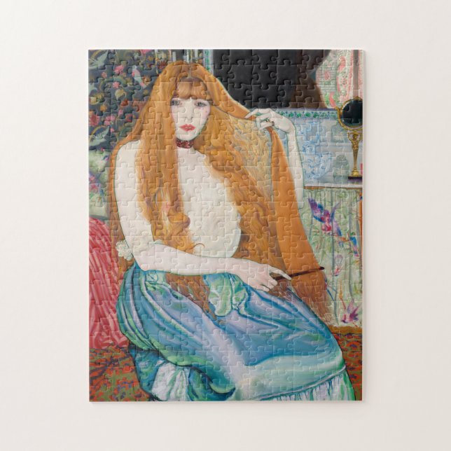 Femme a sa toilette by Louis Anquetin    Jigsaw Puzzle (Vertical)