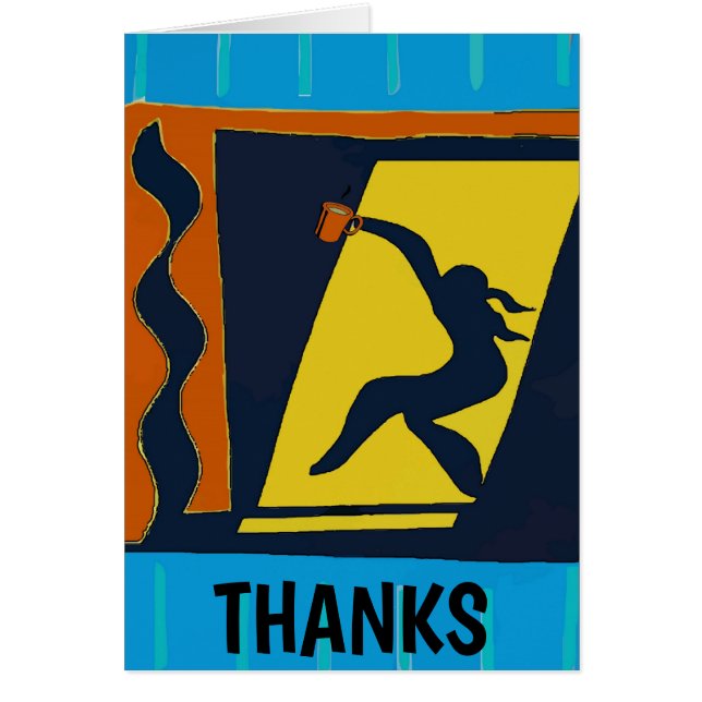 Femme Abstraite au café (Devant)