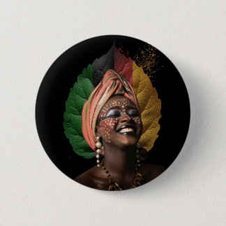 Femme africaine artistique 2 inch round button