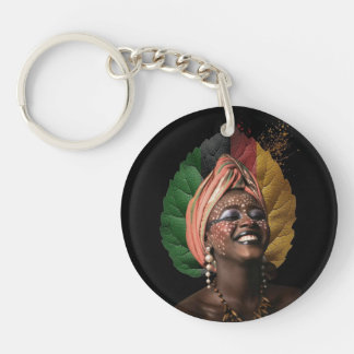 Femme africaine artistique keychain