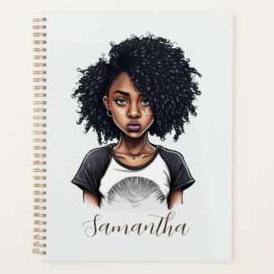 Femme afro chic et classique