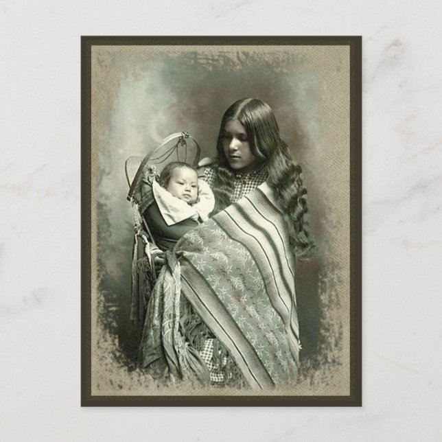 Femme amérindienne - Carte postale (Devant)