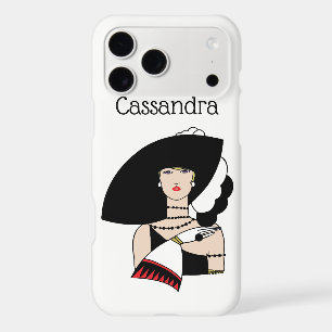 Femme Art Déco vintage portant des gants Casquette