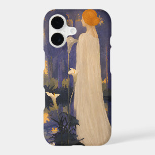 Femme Art Nouveau Éthérée sous les lys calla au cl