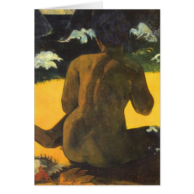 Femme au bord de la mer par Paul Gauguin, Art Vint (Devant)