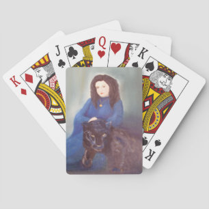 Femme au jeu de cartes Black Panther