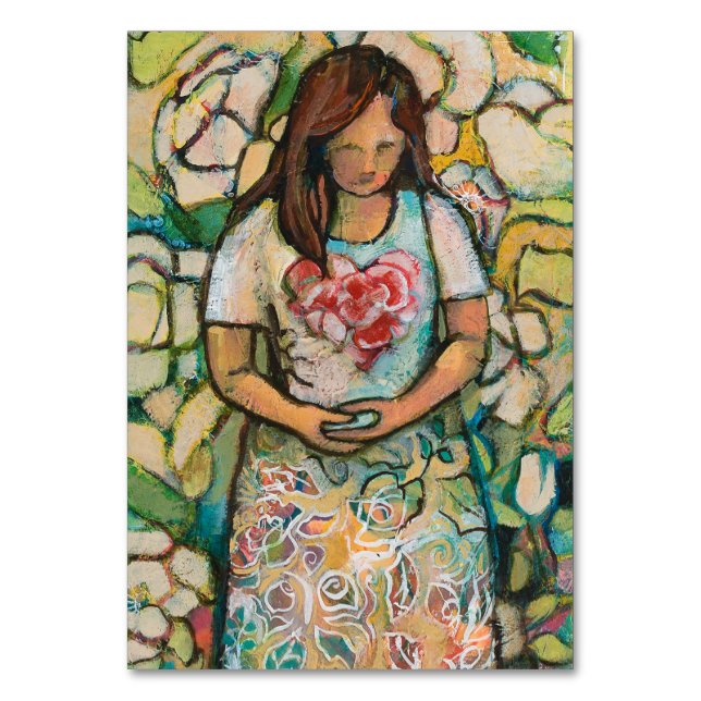 Femme avec la carte de prière Patience, Romains 5 (Par défaut)