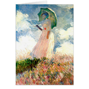 Femme avec la promenade Monet de parasol