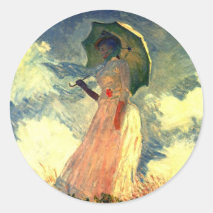 Femme avec parapluie par Claude Monet Stickers