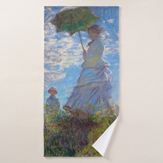 Femme avec Parasol, Monet (Serviette de bain)