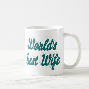 Femme avec tasse de café demi-texte verte