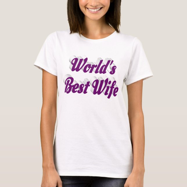 Femme avec texte violet T-shirt (Devant)