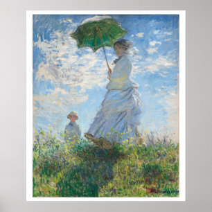 "FEMME AVEC UN PARASOL" POSTER CLAUDE MONET