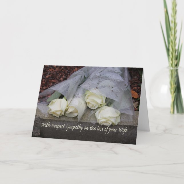 femme Carte de sympathie avec Rose (Devant)