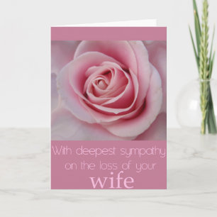 femme Carte de sympathie avec Rose