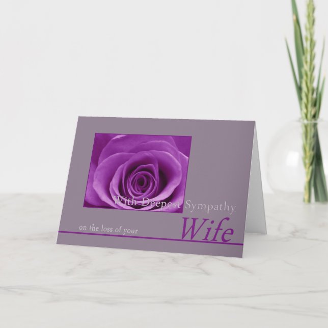 femme Carte de sympathie avec Rose (Devant)