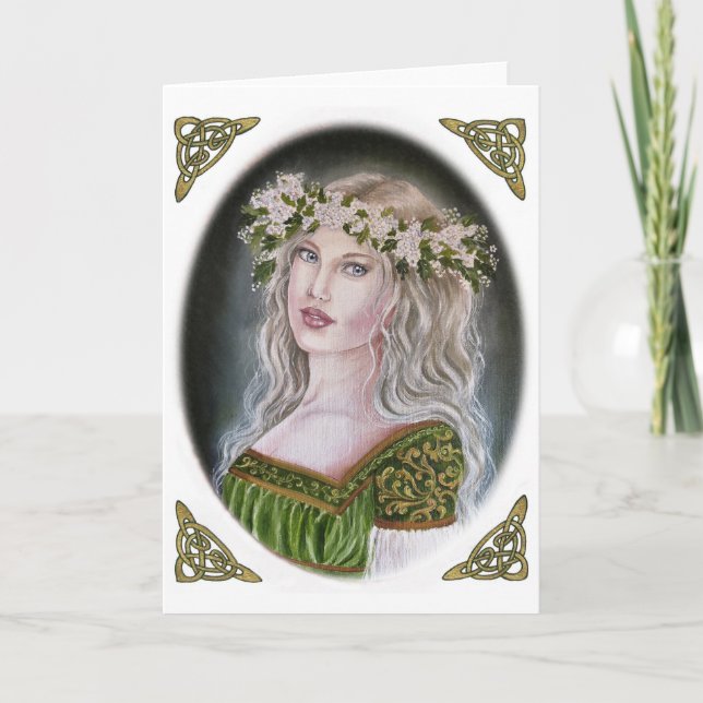 Femme celte, carte de voeux de Guinevere (Devant)