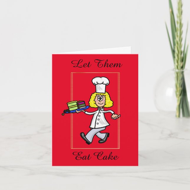 Femme Chef pâtissier Carte de voeux amusante (Devant)
