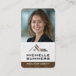 Femme d'affaires   Carte de visite pour l'immobili