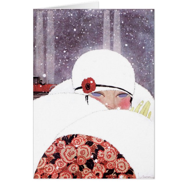FEMME DANS LA NEIGE, MODE DE BEAUTÉ HIVER (Devant)