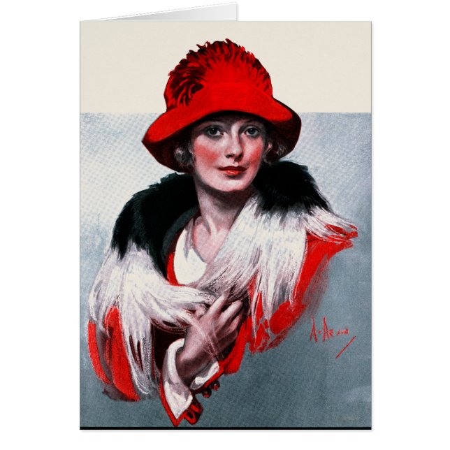 Femme dans Red Hat (Devant)