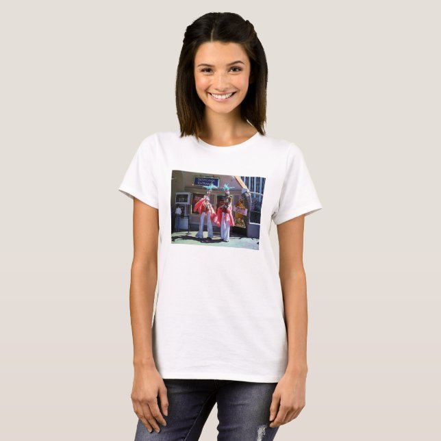 Femme Danseuses sur pilotis T-shirt blanc (Devant entier)