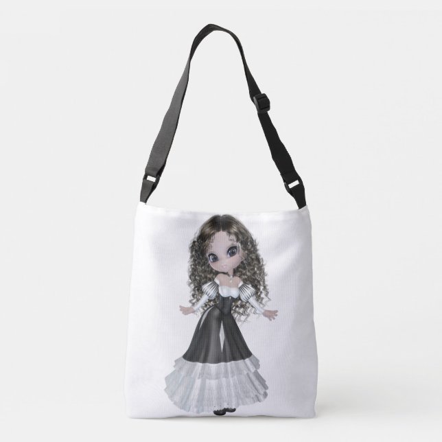 Femme de brune tout plus de - imprimez le sac (Dos)