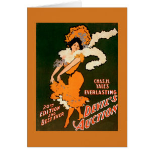 Femme de la vente aux enchères du diable dans le