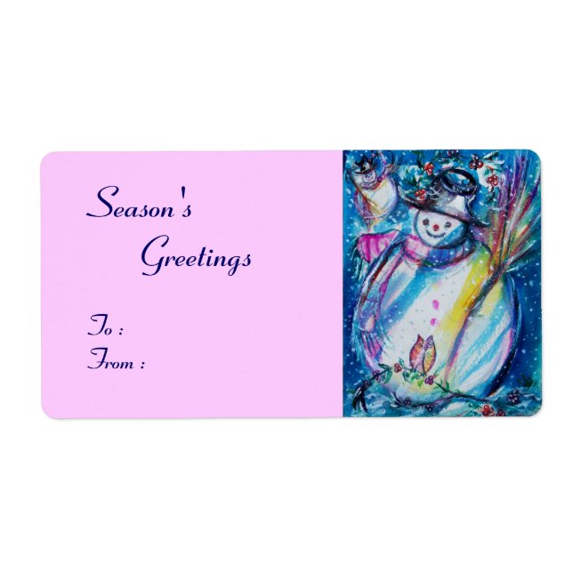 FEMME DE NEIGE, blanc bleu rose (Devant)