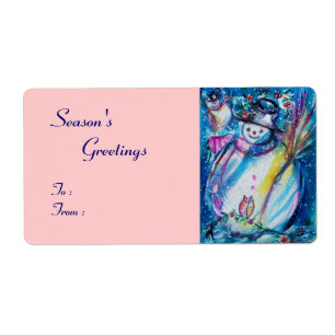 FEMME DE NEIGE, blanc bleu rose