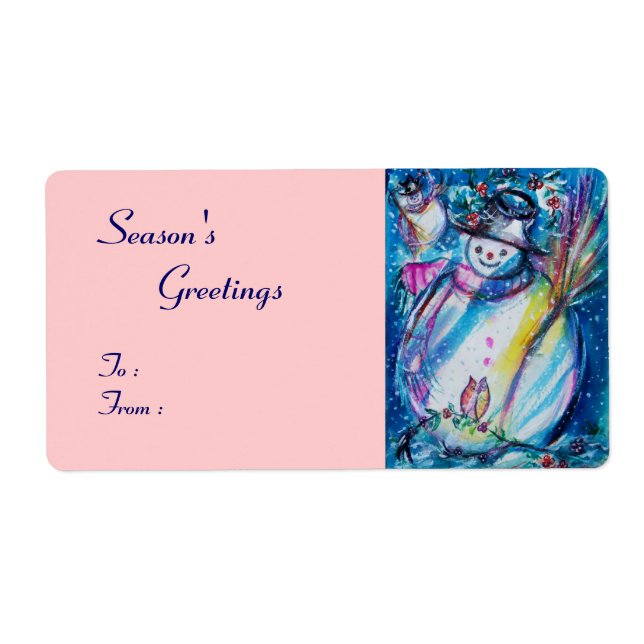 FEMME DE NEIGE, blanc bleu rose (Devant)