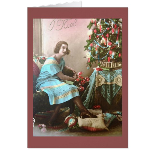 Femme de Noël victorienne vintage (Devant)