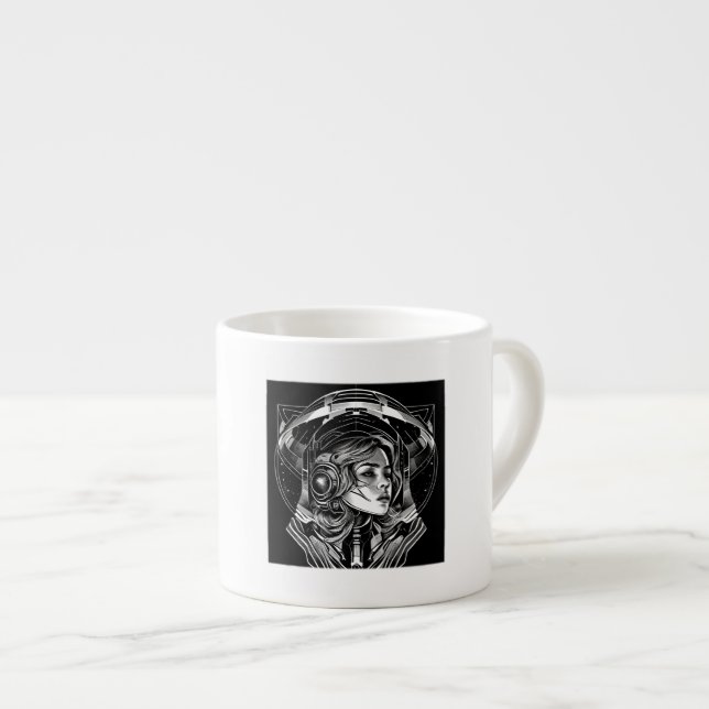 Femme de science-fiction Espresso Mug (Devant droit)