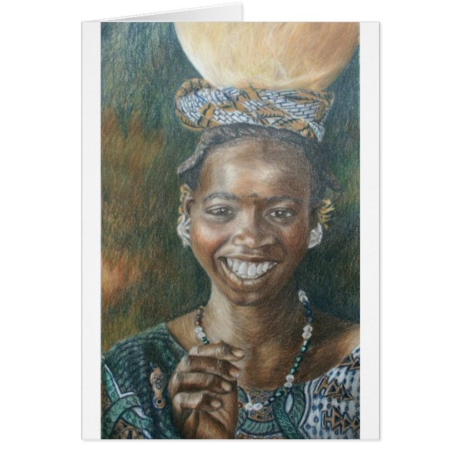 Femme de sourire avec la calebasse (Devant)