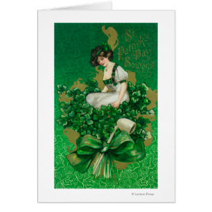 Femme de souvenir de jour de St Patrick sur la