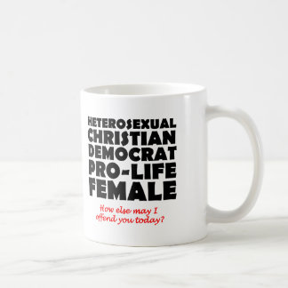 Femme démocrate offensive Humour chrétien de Mug