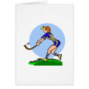 Femme d'hockey de champ