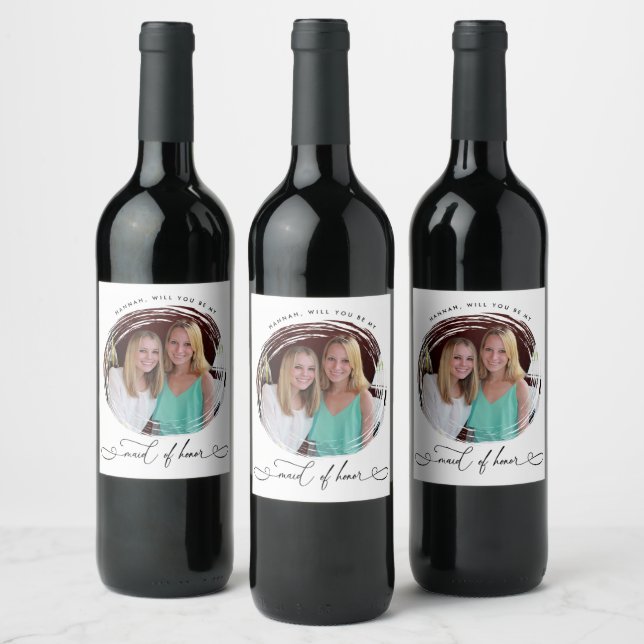Femme D'Honneur Photo Proposition Étiquette De Vin (Bouteilles)
