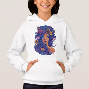 Femme d'Imaginaire Boho avec cheveux floraux