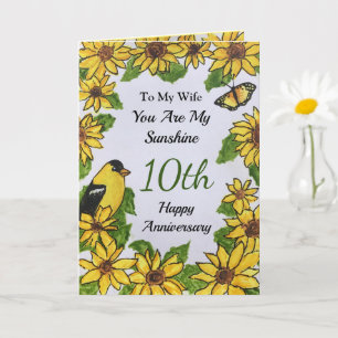 Femme du 10e anniversaire Vous êtes ma carte solei