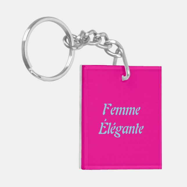 Femme Élégante Acrylic Keychain (Front Left)