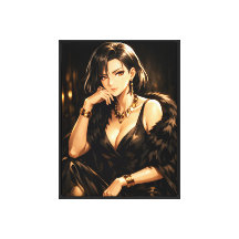 Femme Élégante d'Anime – Impression d'Art Dark Gla