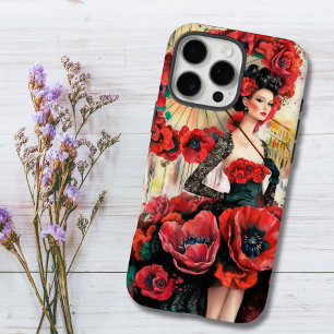 Femme élégante et moderne & Robe florale aux coque