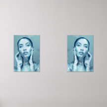 "Femme en bleu" Poster mat