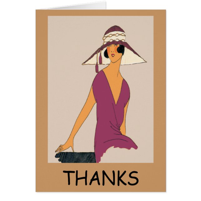 Femme en Casquette violet, Merci, modifier le text (Devant)