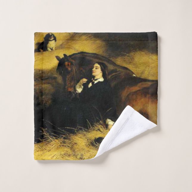 Femme et Cheval (Gant de toilette)