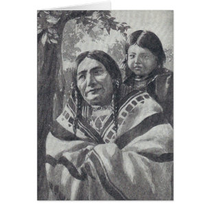 Femme Et Enfant Amérindiens