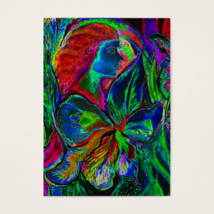 Femme et fleur, couleurs profondes (m4sol)