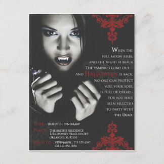 Femme Fatale Halloween Party Invite