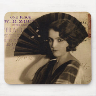 Femme Fatale in Sepia Mouse Pad